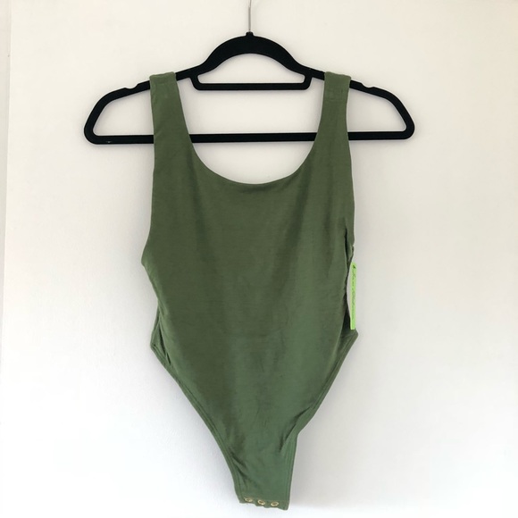 Sam Edelman Tops - Sam Edelman Green Low Back Bodysuit